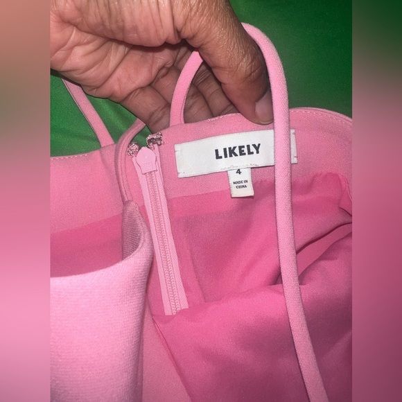 Likely Bubble Gum Pink Spaghetti Strap Mini Brooklyn Dress size 4 - Picture 6 of 6